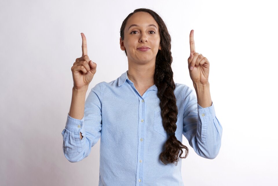 Finger pointing hand point