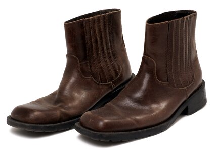 Brown men's boots shoes