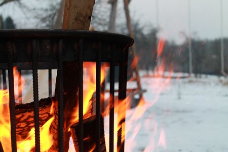 Heat wood flame photo