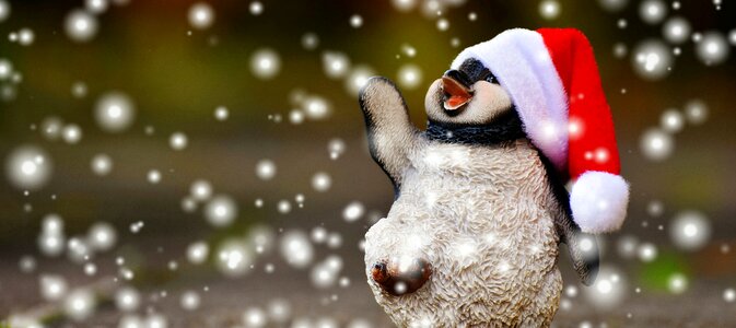 Snow santa hat decoration
