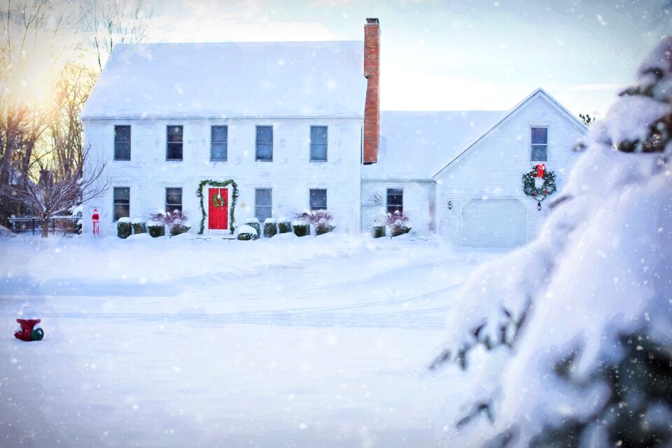 Snow snowy decorations photo