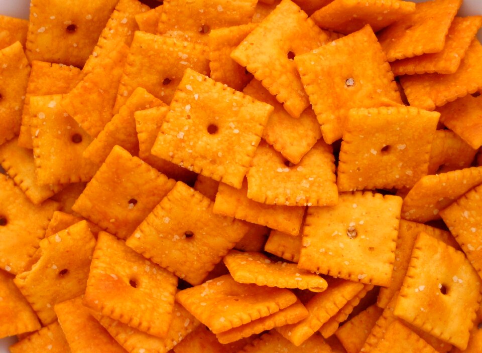 Cheez it crackers orange food