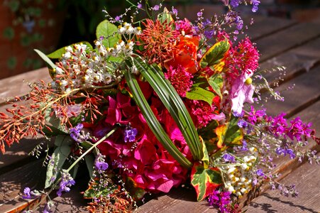 Color strauss bouquet of flowers