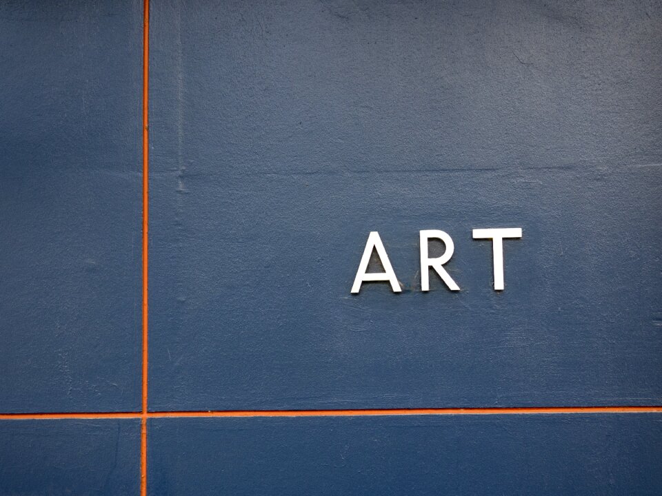 Red white blue art