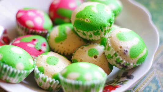 Color cupcakes decoration photo