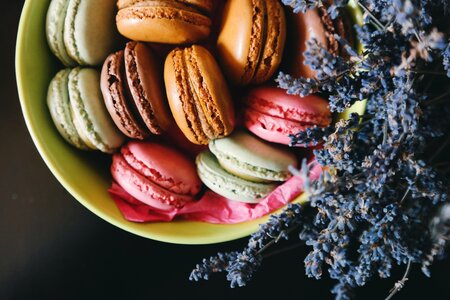 Macaroons pastries sweets photo