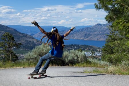 Skateboard longboard skater