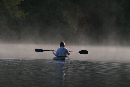 Lake kayak peace photo