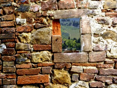 Brick stones old brickwork old brick wall photo