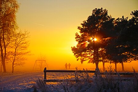 Way silhouette snow photo