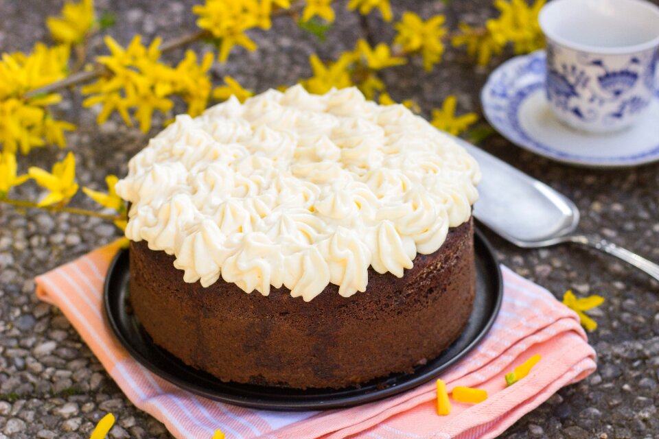 Whipped cream eggnog cream bake photo