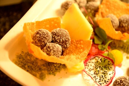 Food desiccated coconut orange food