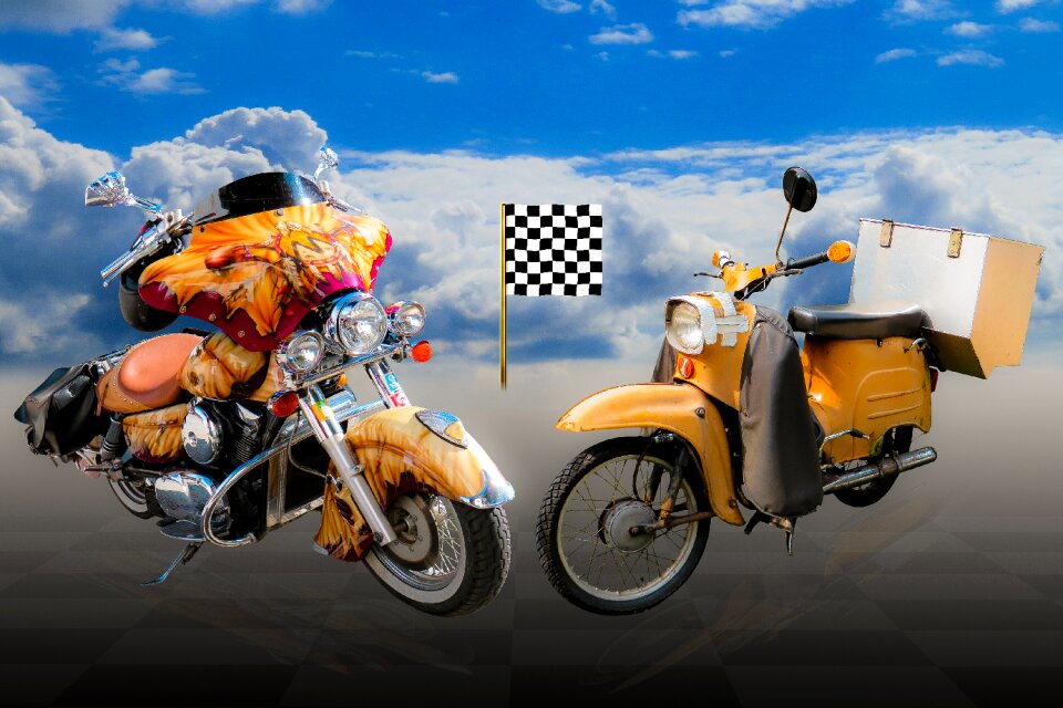 Two wheeled vehicle roller vehicle