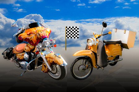 Two wheeled vehicle roller vehicle