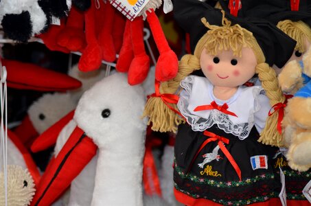 Traditional costume france stork photo