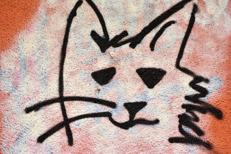 Street art sprayer painted wall