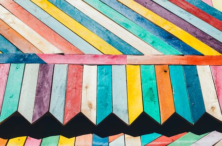 Colorful colourful wood