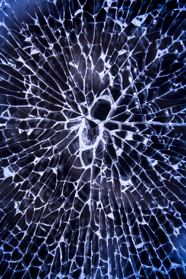 Broken window crack