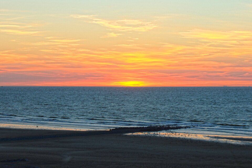 Colorful sunset holiday view