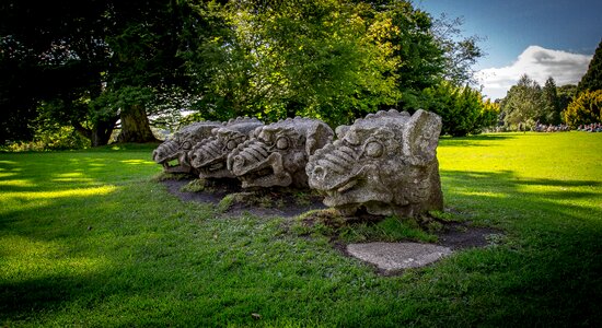 Dragon heads national trust green dragon