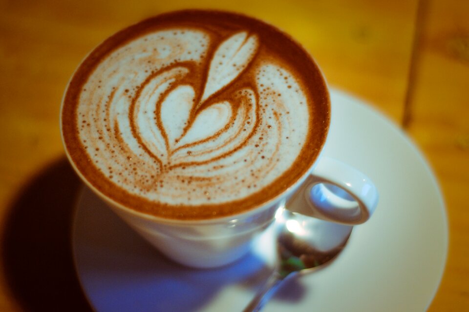 Cappuccino drink cafeteria