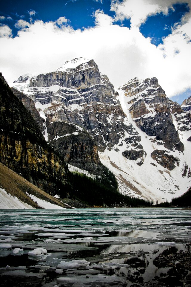 Ice snow landscape