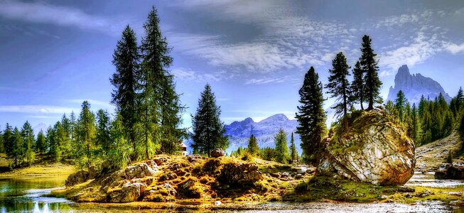 Lake italy alpine