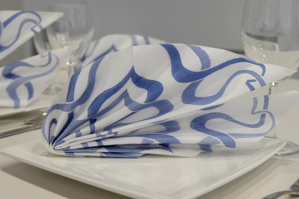 Table table decoration blue