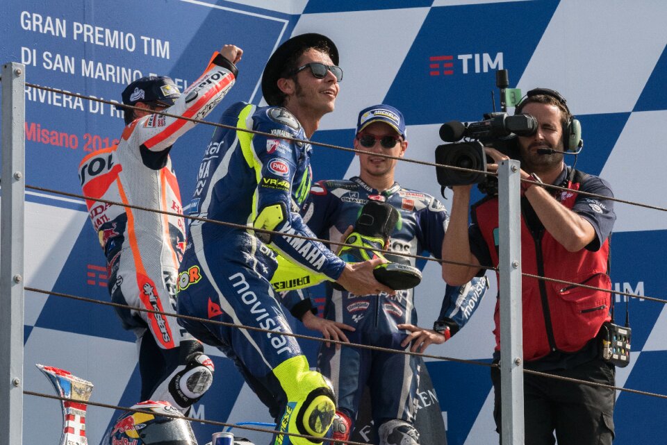 Misano victory festivity