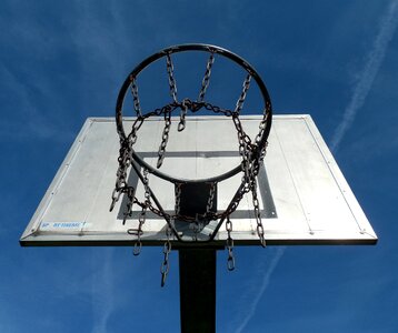 Basketball hoop outdoor play photo