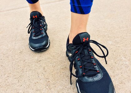 Train athlete feet photo