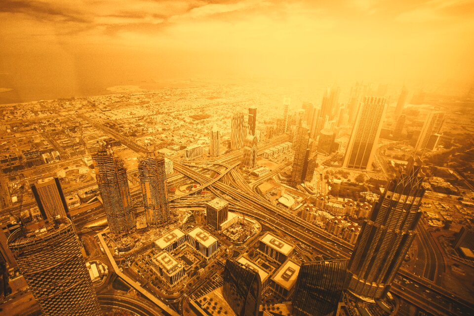 Landscape gold skyline