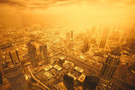 Landscape gold skyline