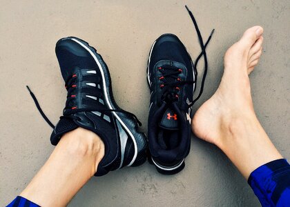 Train athlete feet photo