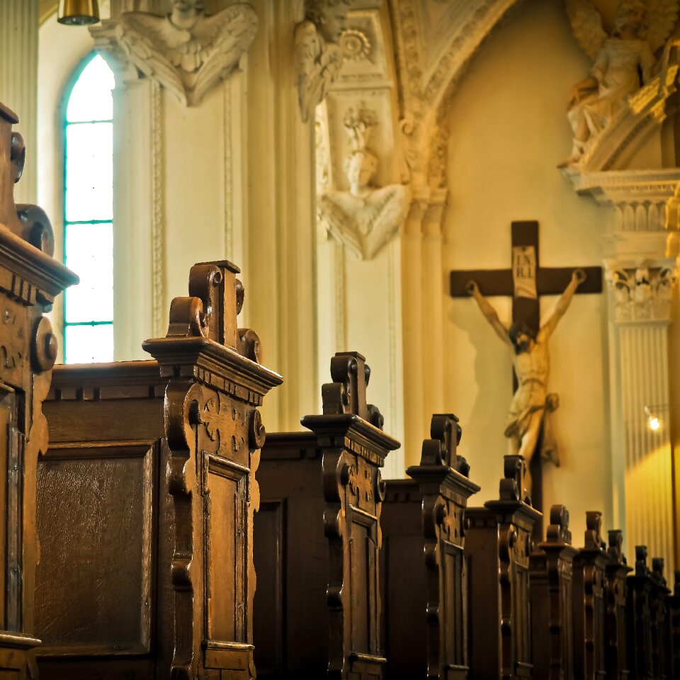 Benches christian church pews