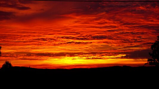 Orange twilight sky