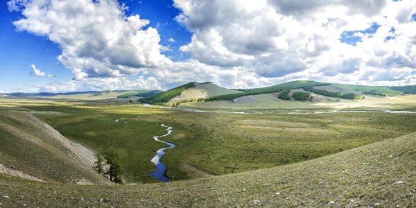 Meadow khuvsgul region mongolia photo