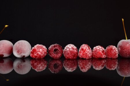 Red fruits mirroring photo