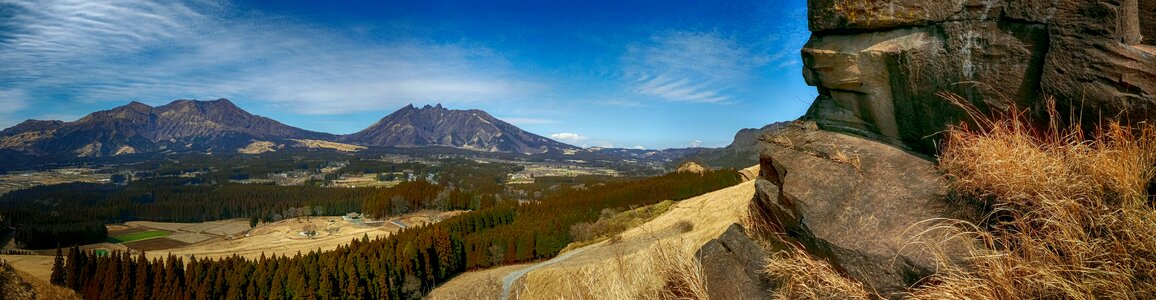 Natural rock volcano