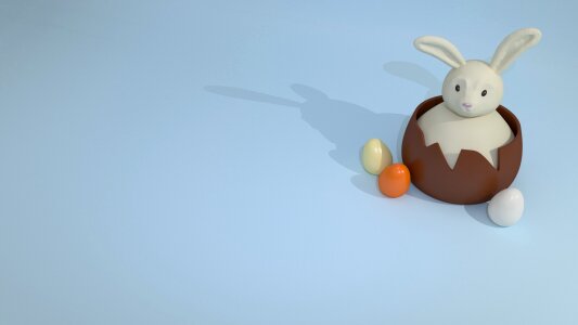 Easter bunny chocolate egg photo