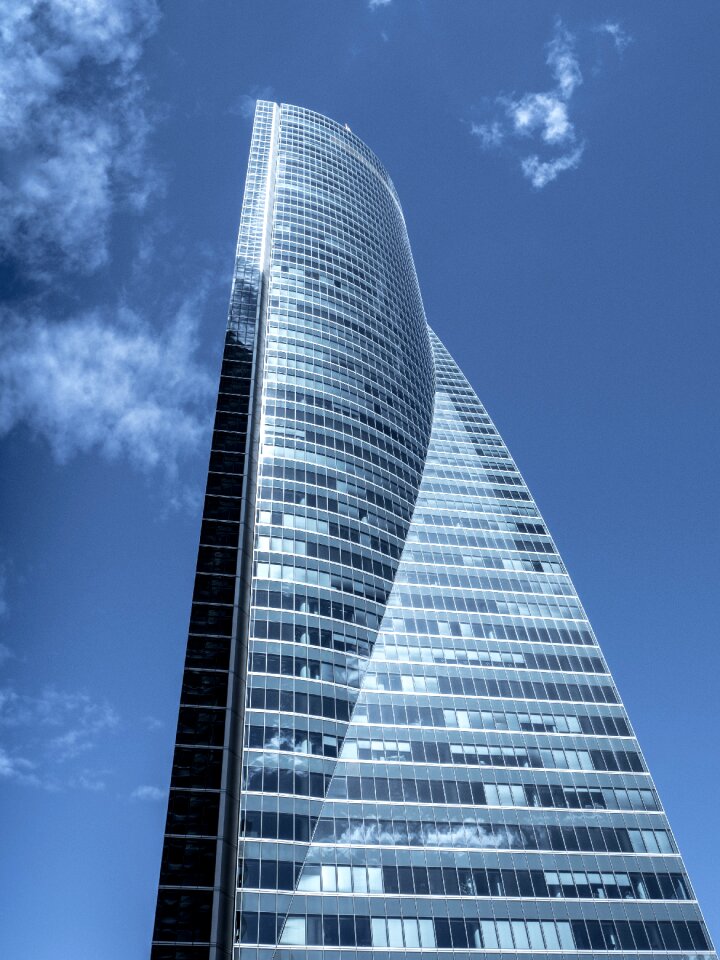 Clouds buildings glass