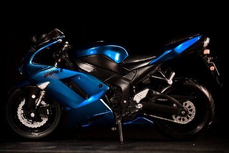 Blue motorbike motorcycle