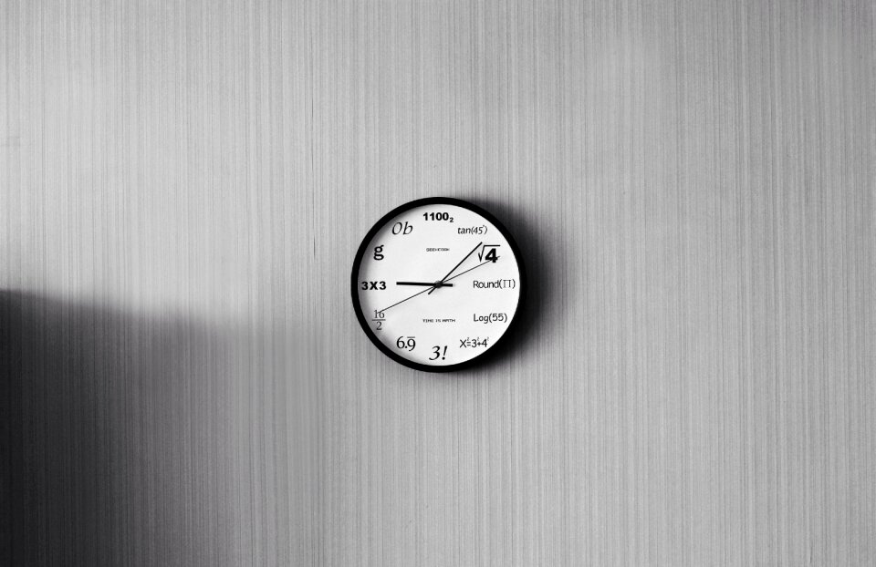 Wall clock watch gray time