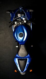 Blue motorbike motorcycle