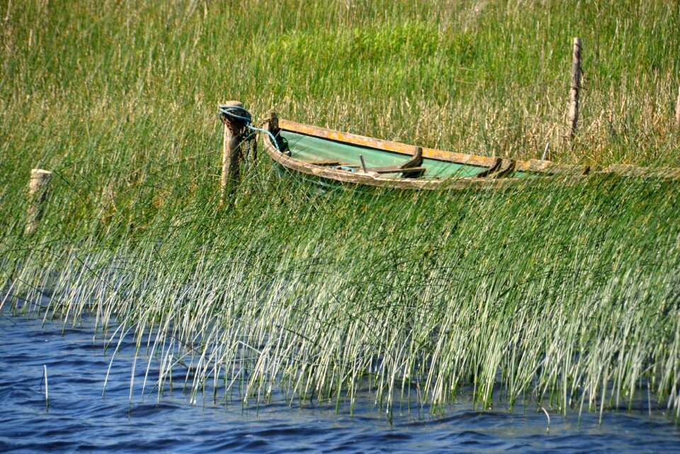 Fishing boats landscape helm photo