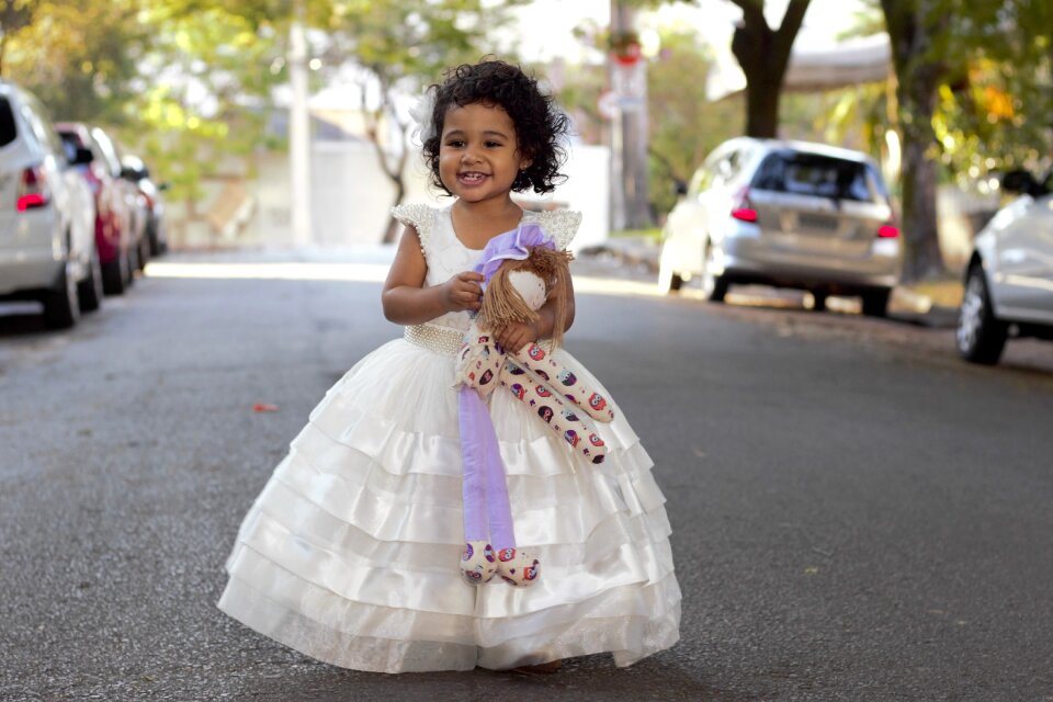 Child girl surprise