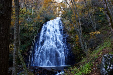 Blue ridge parkway waterfall autumn photo