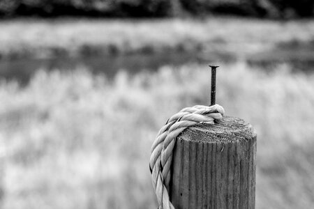 Rope post wooden posts photo