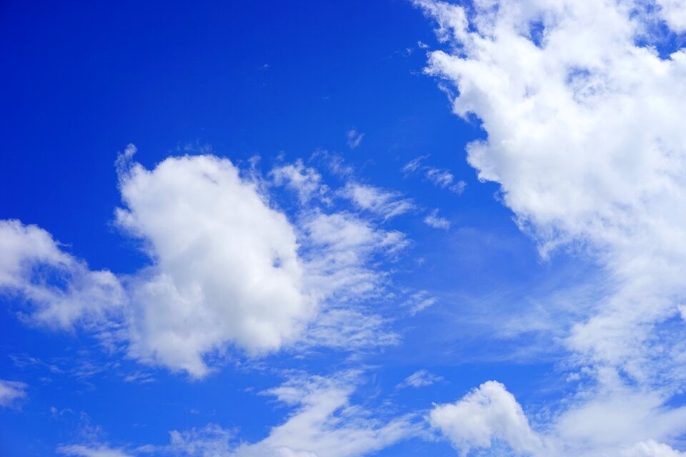 Blue white summer day