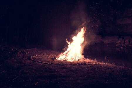 Fire fireplace camping photo